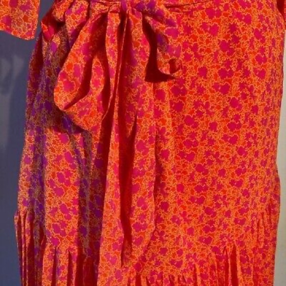 Alexis Floral Flutter Sleeve Pleated Wrap Dress - Picture 8 of 12